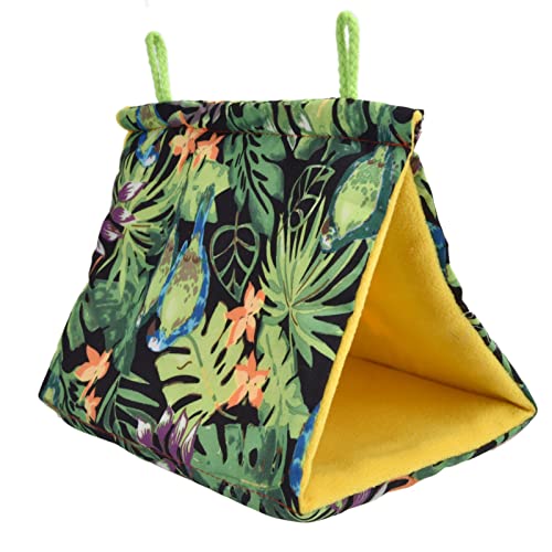 Pet Bird Hammock Shade Bird Hanging Hut Tent Bird Cage Toys