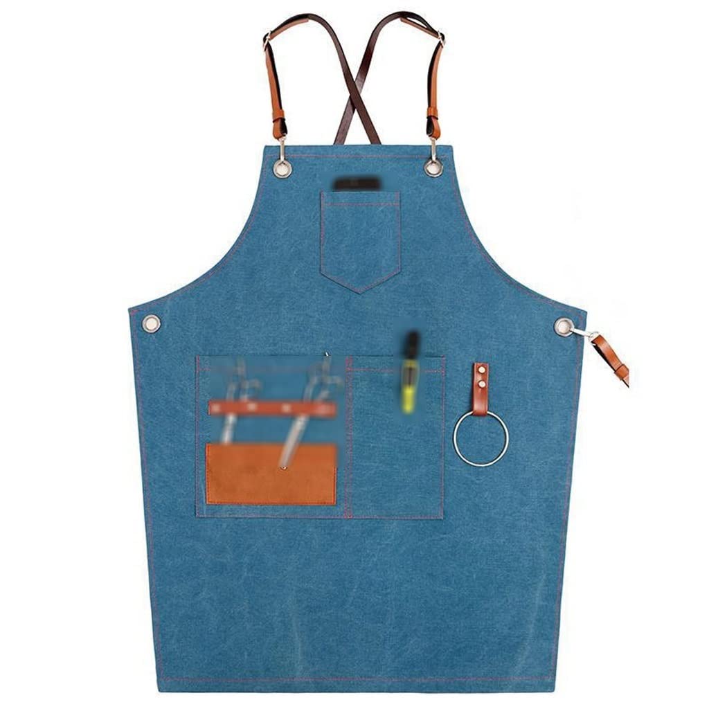 Tabliers de serveur Tablier de barista Tablier for adulte avec tablier de poche Accueil Tablier de cuisson Restaurant Chef Tablier Couple Tablier Chef Tablier Tabliers de cuisine (Color : D)