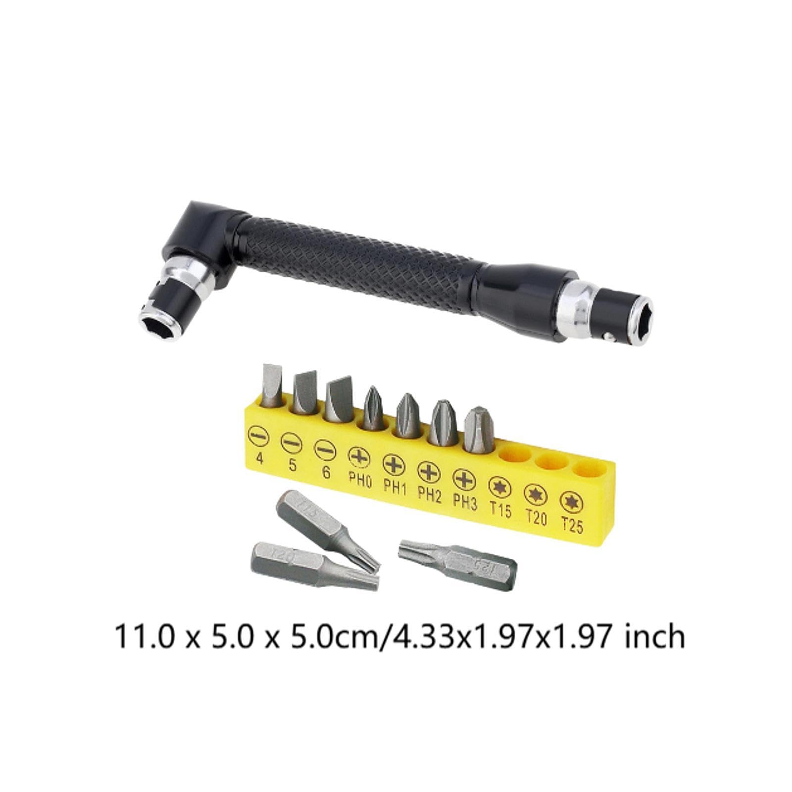 predolo Set Pezzi Cacciavite a Bussola Esagonale Doppia Testa Da 1/4 Pollice con Manico Gomma Antiscivolo per Riparazione di Elettrodomestici Elettronic, 6 pezzi