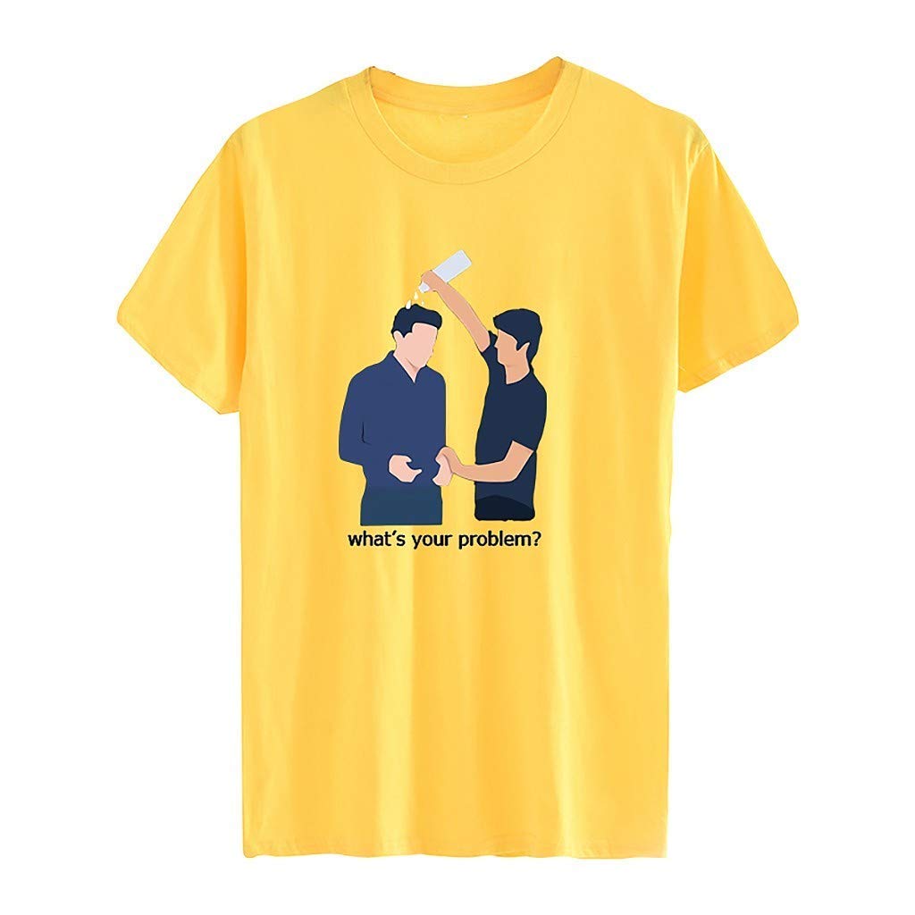 Uqiangy Men's Short Sleeve Funny What'S Your Problem T Shirt