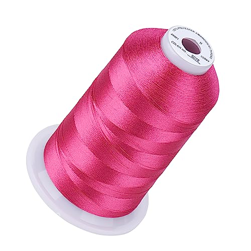 Image of Simthread Embroidery Machine Thread 5000M 40WT Polyester, Passion Pink S078 | 5000M 40WT polyester thread feeds smoothly for home or commercial embroidery projects.