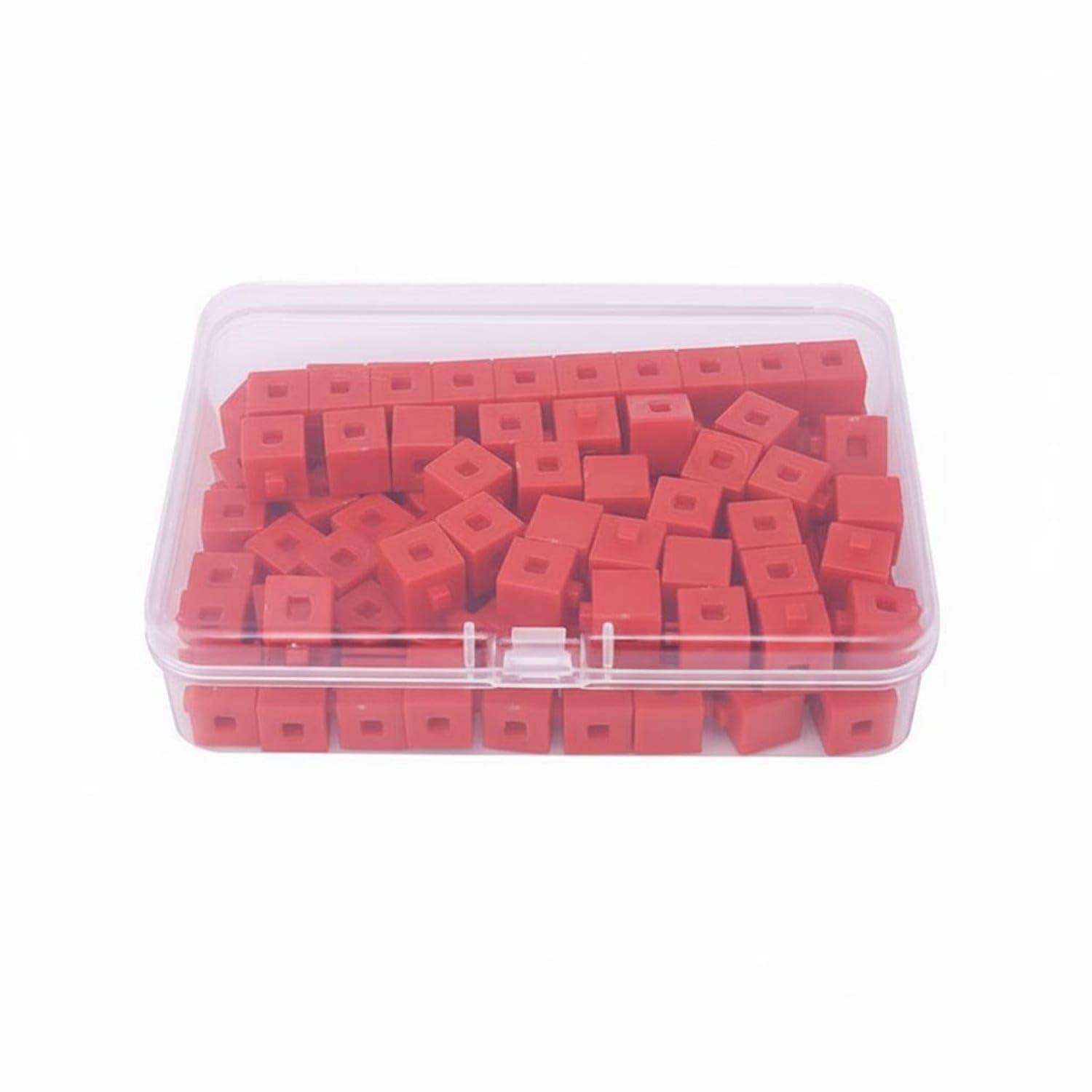 300 Pieces Connecting Math Cubes Develops Science Skills Math Linking Cubes Connecting Counting Blocks Easy to Connect, Red, 100 Pieces | Mathematics | Educational-image-32