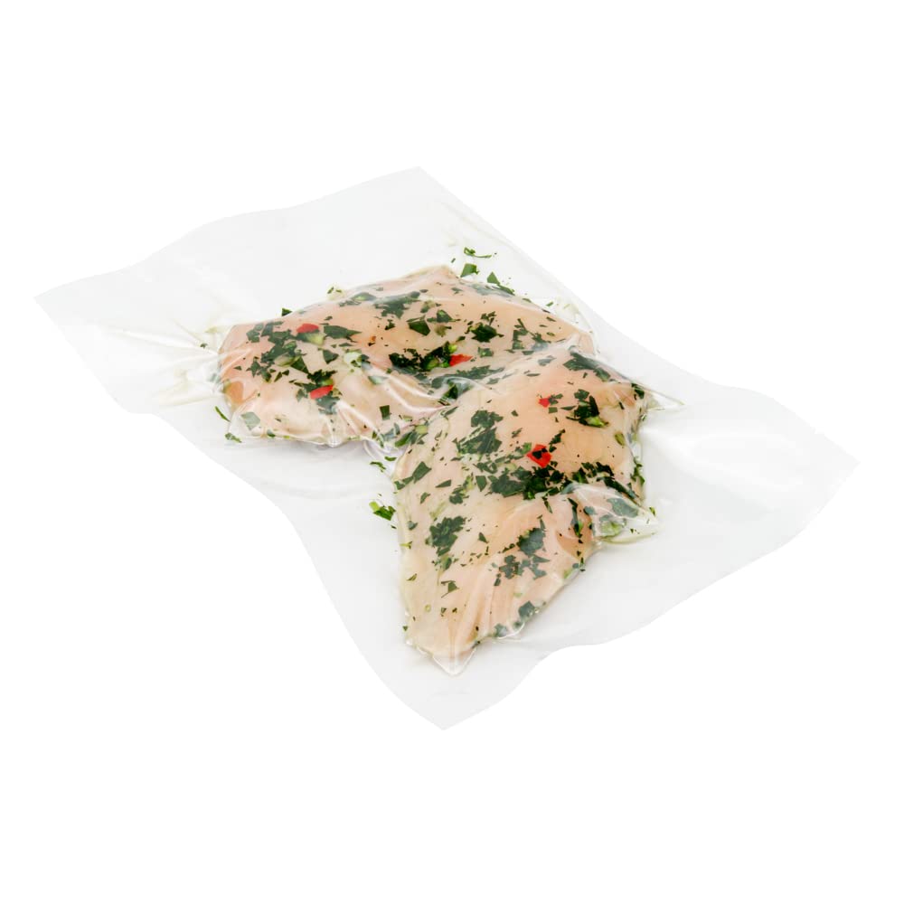 Fresh Hero - Bolsa de plástico transparente para envasado al vacío de cámara, 3 mil, sin BPA, 12 x 8 pulgadas, caja de 100 unidades