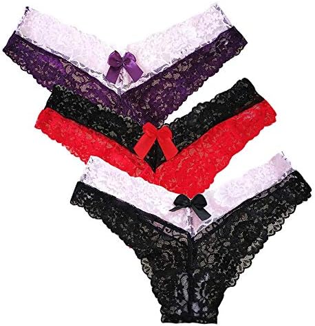SPFAS Womens Lace Underwear Panties Sexy Soft Seamless Briefs Hipster Panties for Ladies