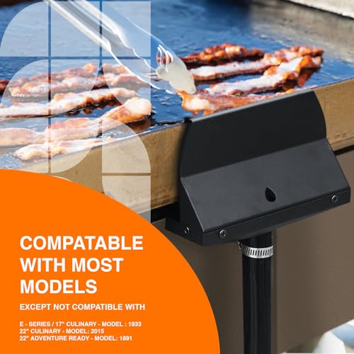 rear grease drainage system for blackstone griddle equipped with enclosed grease catcher funnel blackstone griddle accessory