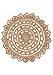 Produktbild carpetfine Juteteppich Cate Rund Naturfarbe Ø 60 cm handgewebt aus Jute | Moderner Naturteppich Uni im Boho - Style Teppich Rund für Wohnzimmer, Schlafzimmer, Küche oder Wanddeko