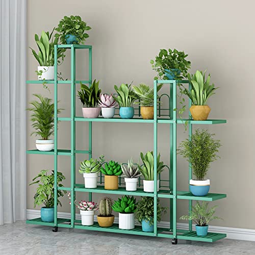 Generisch Pflanzenständer für draußen – Blumenständer für drinnen, Blumentopfständer aus Eisen im amerikanischen Stil, bodenstehendes Lagerregal, für Ausstellungsregale im Garten/Eck/Balkon/