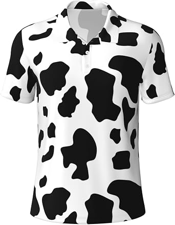 SEPTYK Dalmatian Dog Print Mens Polo Shirts Short Sleeve Golf Shirts for Work Casual Summer Holiday Beach