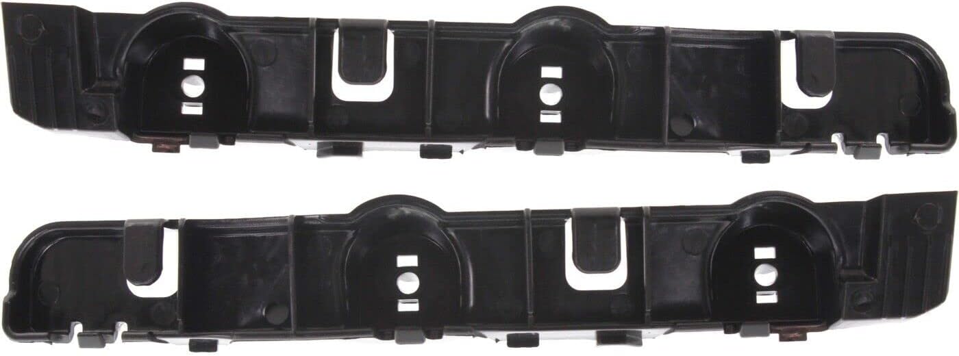 Front Driver & Passenger Set Of 2 Bumper Support Bracket Mount Retainer Reinforcement Brace Pair Replacement For 2007-2012 Nissan Altima 2007-2011 Hybrid Black Textured Plastic NI1032106 NI1033106