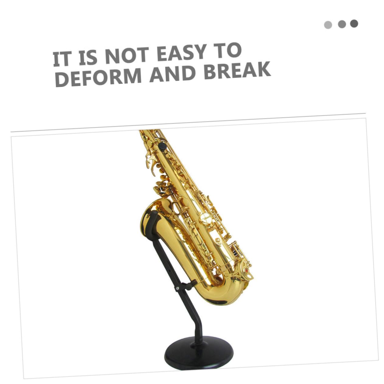 Garneck Supporto per Sassofono in Ferro Spugna Antiscivolo, Robusto e Facile da Montare, Adatto a Sax Contralto per Uso Professionale e Domestico