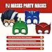Unique Assorted Colors PJ Masks Party Masks (8 Count) - Ideal for Themed Parties & Superhero Fans