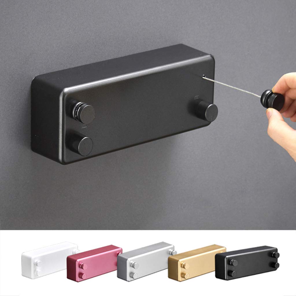 Stendibiancheria invisibile retrattile in alluminio ABS asciugatrice con doppia corda regolabile in acciaio inossidabile per hotel resistente montato a parete