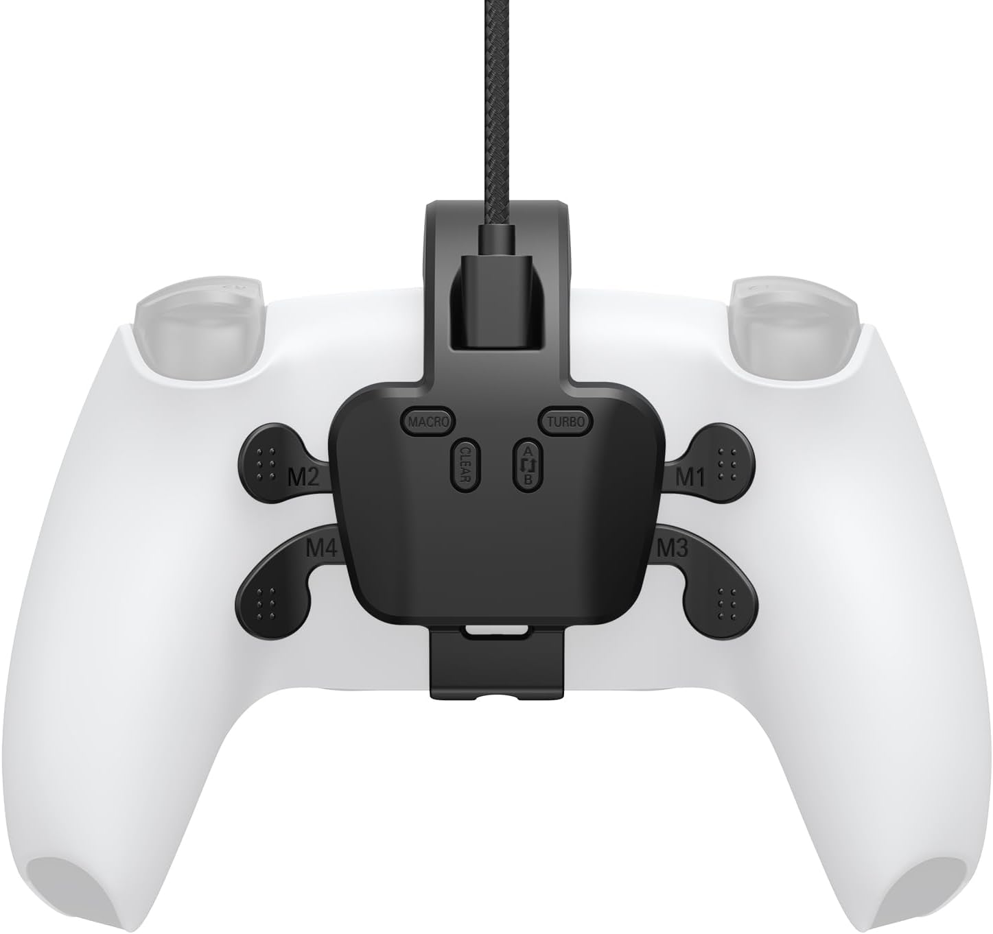 IWGAME Back Paddles for PS5 Controller, Plug and Play with 4 Back Buttons Attachment Compatible with PS5/PC/MAC, Support Turbo, Rrogrammable, Map, Key Swap Functions(Not include Controller)