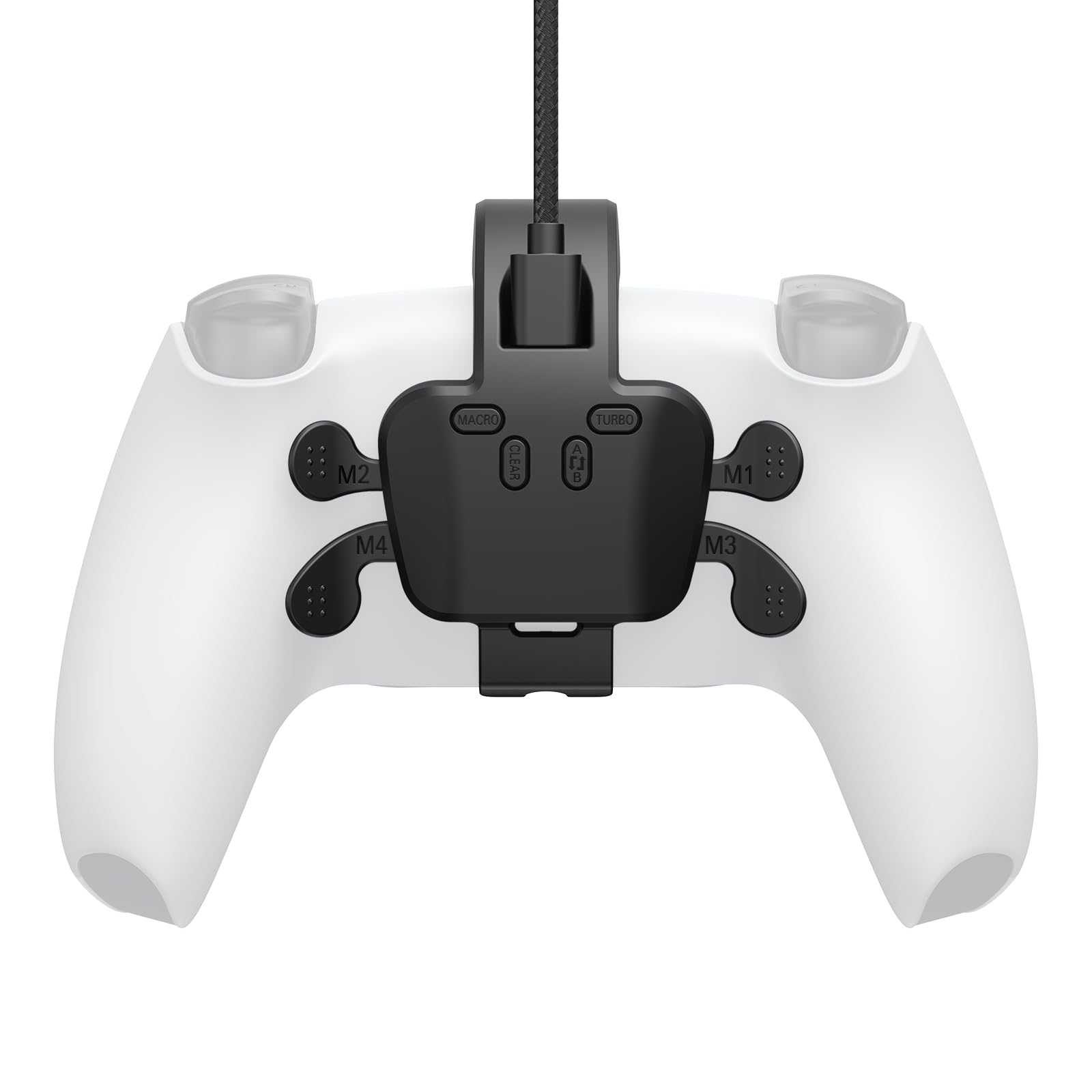 IWGAME Back Paddles for PS5 Controller, Plug and Play with 4 Back Buttons Attachment Compatible with PS5/PC/MAC, Support Turbo, Rrogrammable, Map, Key Swap Functions(Not include Controller)
