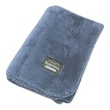 メリーナイト(Merry Night) ハーフケット ヒュピネス シープボア ネイビー 約100×140cm ふわふわ 滑らか素材 軽量 洗える 3シーズン 秋冬春用 HPHK101-72