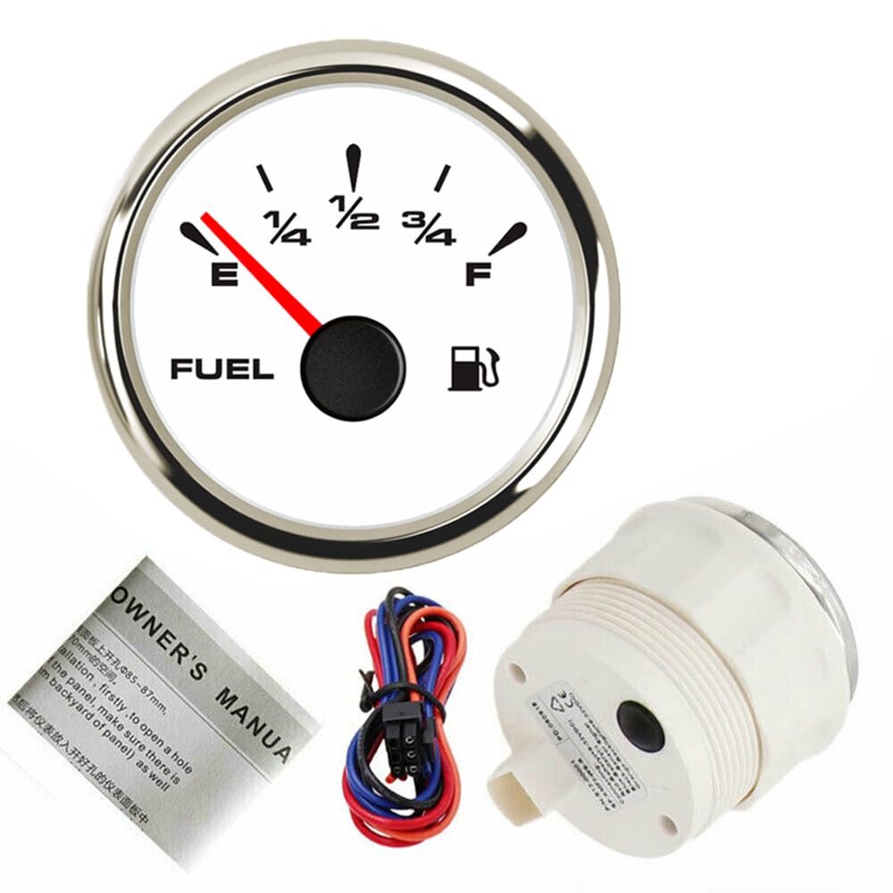Fuel Level Gauge Waterproof 52mm IP67 7-Color LED 0-90ohms 10-180ohms 73-10ohms 0-190ohms 240-33ohms Anti-Vibration Anti-Over-Voltage