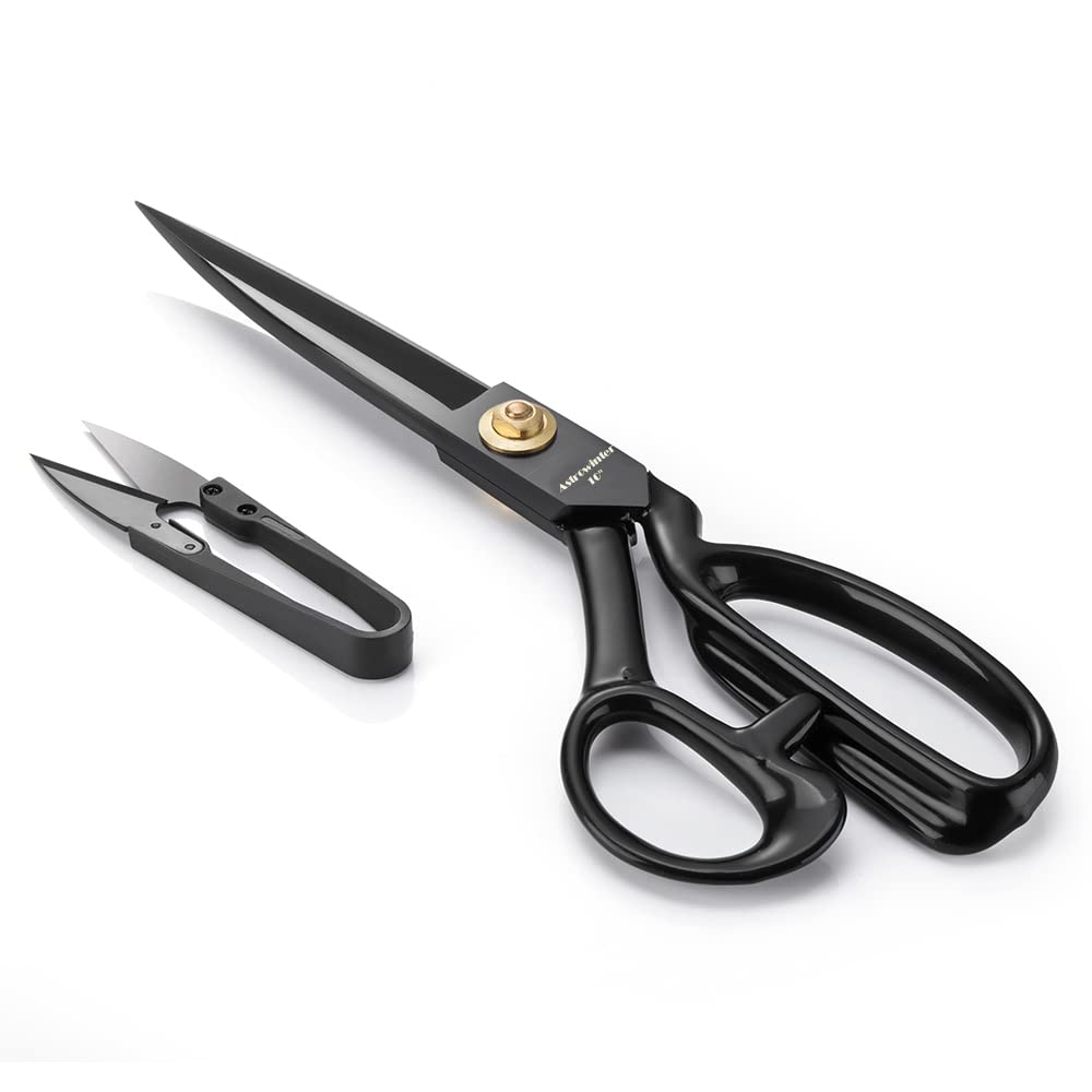 Astrowinter Black Dressmaking Scissors (10'', ) - Dressmaker Fabric Sewing Shears - Tailor's Scissors For Cutting Fabric, Leather Aw-001-R10-B