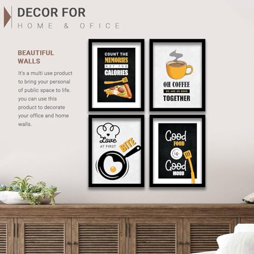 Image of kotart - Restaurant Quotes Wall Posters with Frame - Framed Posters for Kitchen Restaurant Cafe Wall Decor - Restaurants Frames for Decoration (13 x 17 inch, Framed) Set of 4 (Art 5, Big)