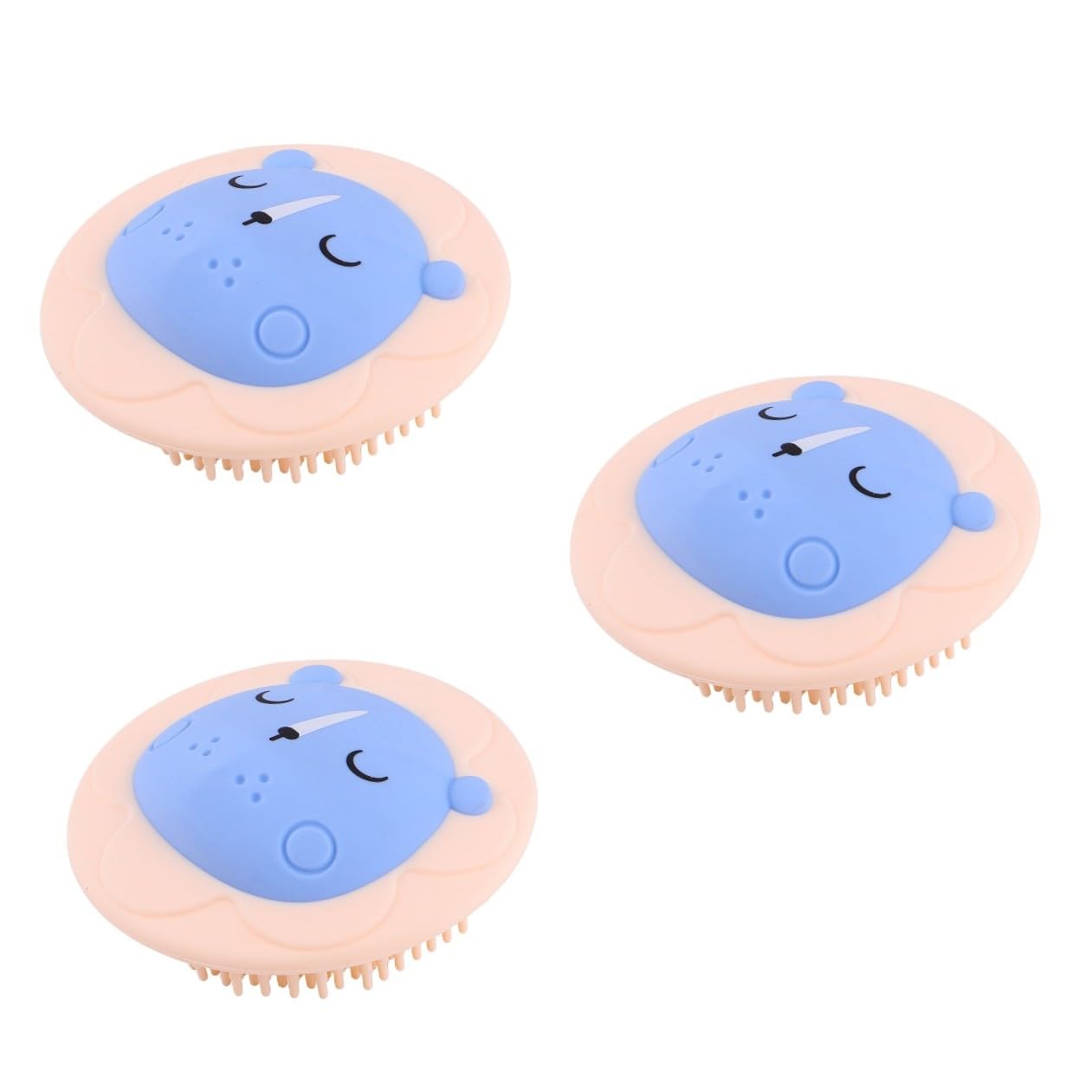 Healeved 3 Cepillos De Baño Portátiles De Silicona Para La Espalda Para Bebés.