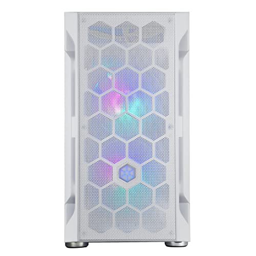 Image of Silverstone Technology FARA H1M PRO White Micro-ATX Tower case with Tempered Glass and Three ARGB Fans, SST-FAH1MW-PRO