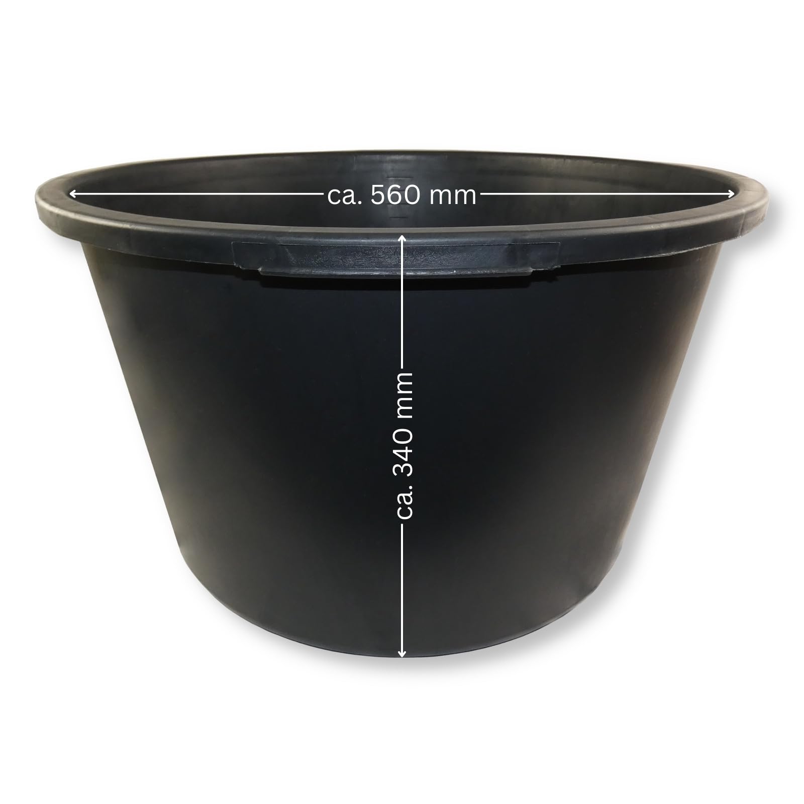 Mörtelkübel DEWEPRO® - Mörteleimer - Mörtelwanne - Baueimer - Mörtelkasten für Garten und Baustelle, rund 65 Liter