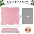 Amylove 36 Pcs Plush Foam Floor Mat Square Interlocking Carpet Tiles with Border Fluffy Play Mat Floor Tiles Soft Climbing Area Rugs for Home Playroom, 12 x 12 x 0.4 Inch(White, Gray, Pink)