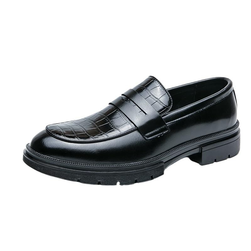 Italian Casual Leather Shoes for Men Slip On Office Business Dress Oxfords