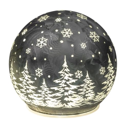 formano LED Deko-Kugel Frosty Eisgrau 12 cm Glaskugel Timer 6h / 18h...