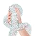 Iridescent White Christmas Fringe Tinsel Garland Metallic Streamers Celebrate a Holiday New Years Eve Party Indoor and Outdoor Tinsel Decorations Supplies