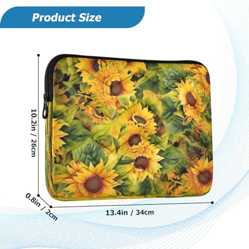 Funda para portátil con diseño de girasoles 13-14 pulgadas miniatura 3