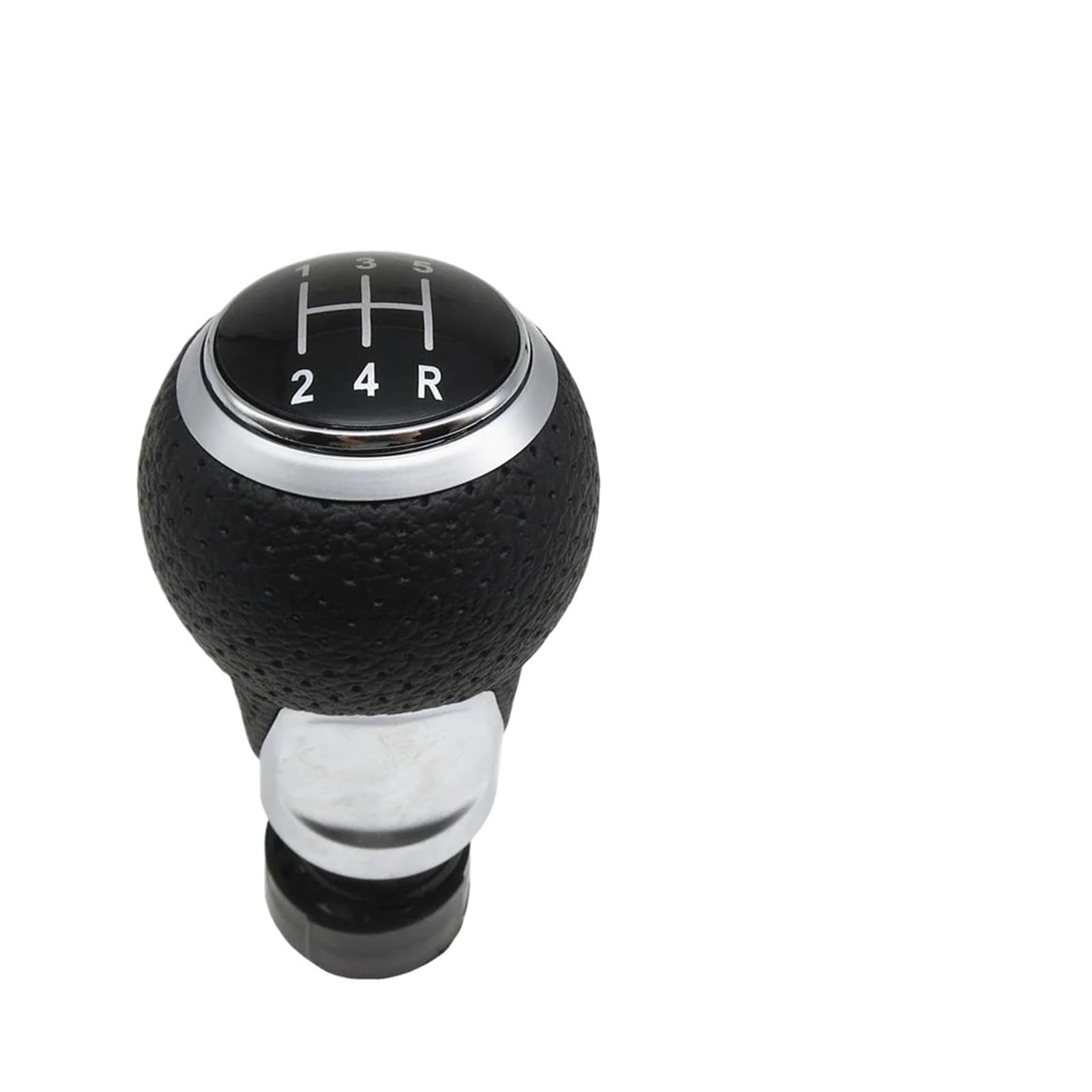 REOKIP for Seat for Leon MK1 for Ibiza 6J PU Leather Shifter Car Gear Shift Knob 12mm 5/6 Speed Handle Shifter Lever Knob(Sliver 12345R)