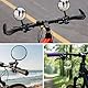 HUOGEE Motorrad Spiegel 2 Stück E24 Geprüft, mit 22mm Spiegelhalterungen – Universelle Lenkerendenspiegel 360° Drehbar, Kompatibel mit MT07, Z750, CB125R, ATV, Scootern & Streetbikes