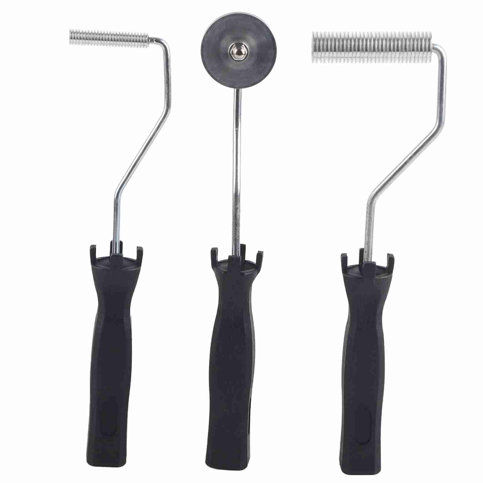 Aluminum Alloy Fiberglass, Bubble Laminating Roller ABS Handle for GRP FRP Resin Work (3 Piece Set)