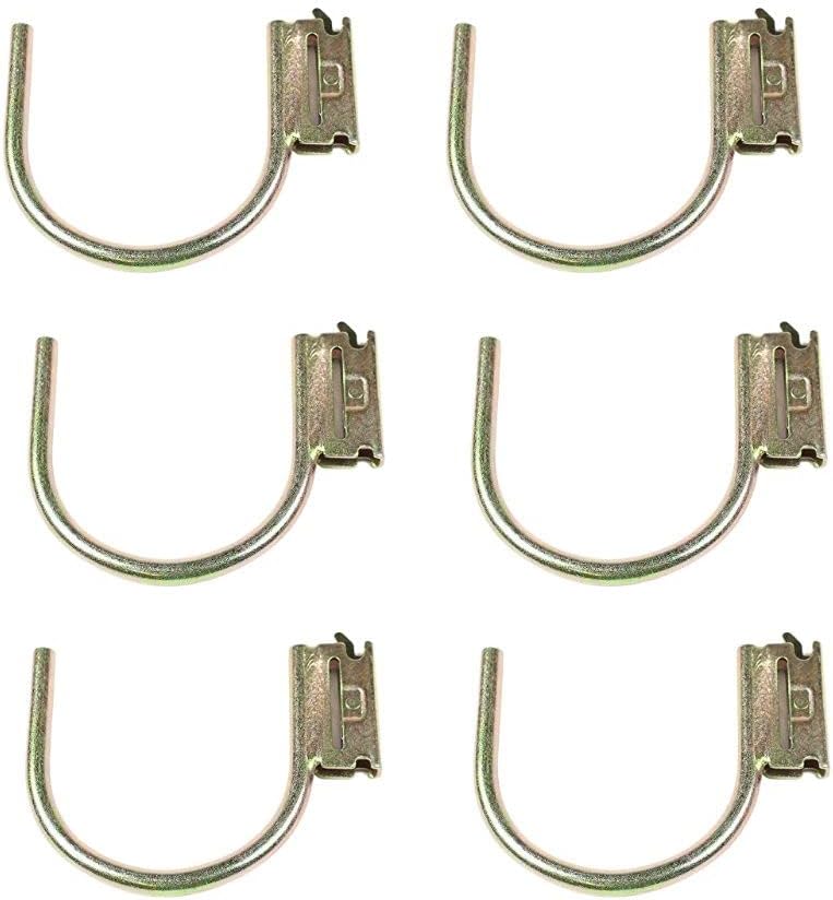 DC Cargo Mall 6 J Hooks for E Track Systems, Large Steel JHook TieDown Accessories