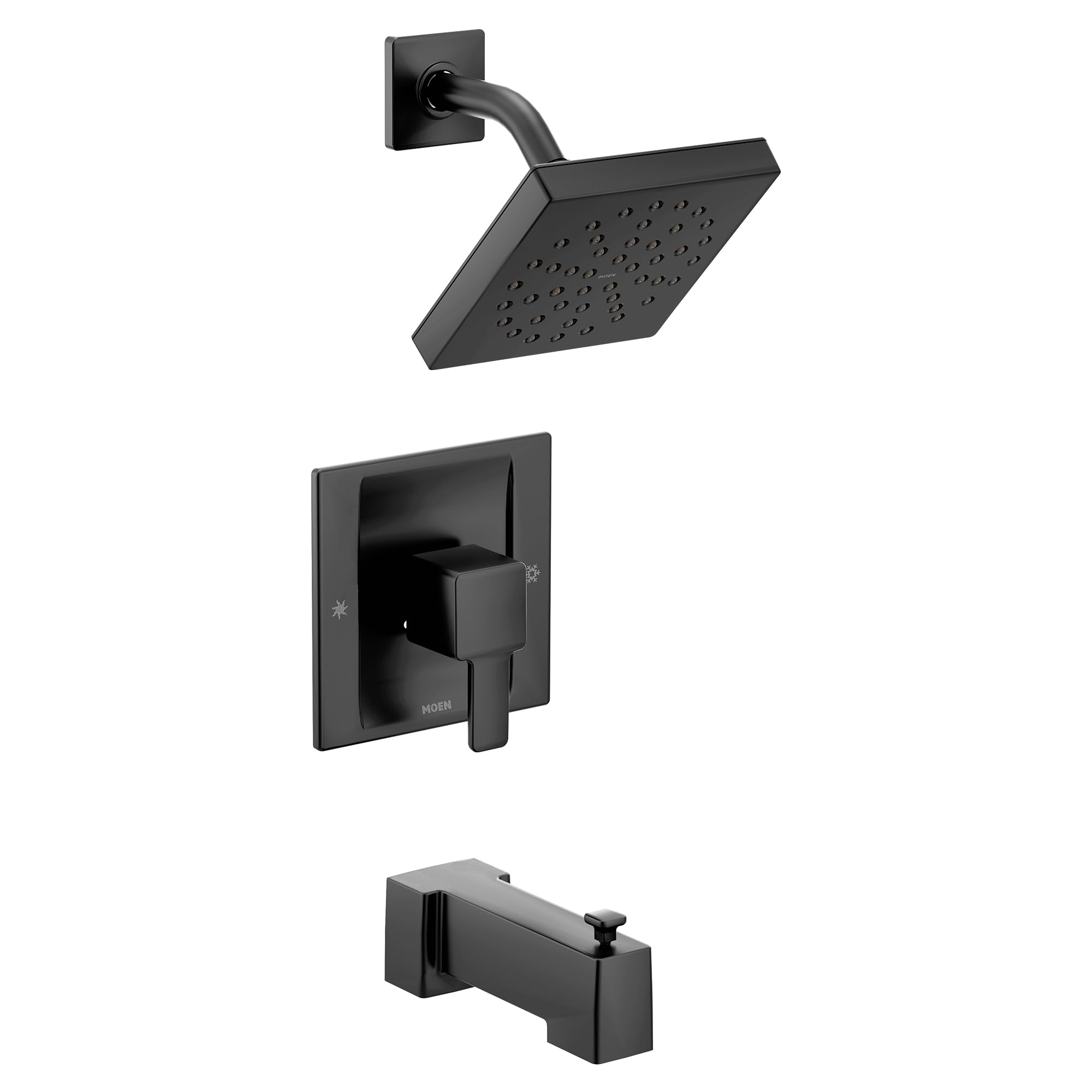 Moen 90 Degree Matte Black Posi-Temp Tub/Shower Trim Kit with Eco