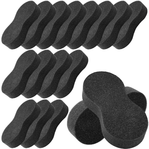 Akamino Paquete de 15 esponjas de coche, esponjas negras grandes para lavado de coche, esponja de limpieza antiarañazos para ruedas de vehículos, parabrisas y carrocería, esponja súper suave y