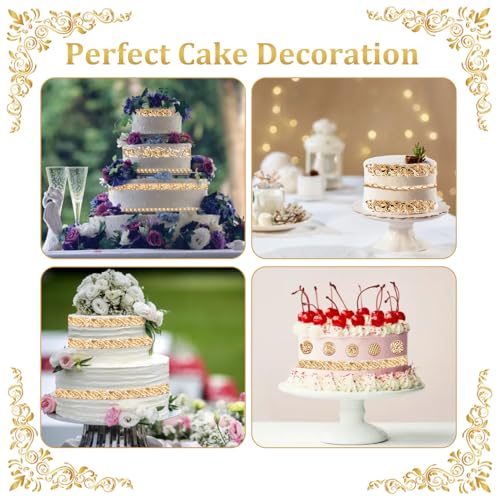 KLYNGTSK 2Pack Fondant Silicone Mold 3D Baroque Sculpted Cake Mould Retro Relief Fondant Mould Scroll Border Embossed Lace Molds Silicone Fondant Cake Decorating for Sugarcraft Clay Jelly Candle Candy - Image 4