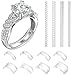 12 Pack Ring Sizers Invisible Ring Sizer Adjuster for Loose Rings Ring Guard and Spacer for Men and Women Jewelry Ring Size Adapter Reducer Resizer, Ring Guards,Spiral Silicone Tightener Set