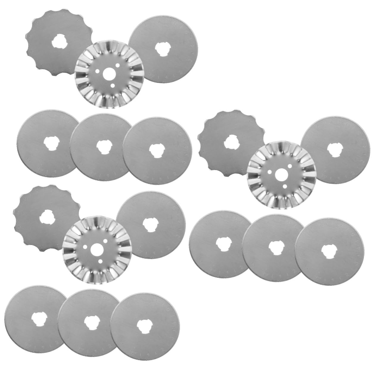 Gadpiparty 3 Ensembles Outil De Coupe Rotatif Couper Couture Grincer Tissu Tondeuse Rotative Partie Petit Papier Recouvert Multi Coupeur Acier Inoxydable Silver 6 Pièces * 3