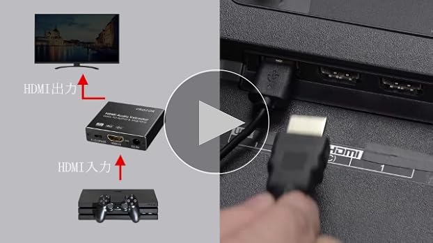 Amazon | PROZOR HDMIオーディオ分離器 4K@30Hz 1080P 3D映像