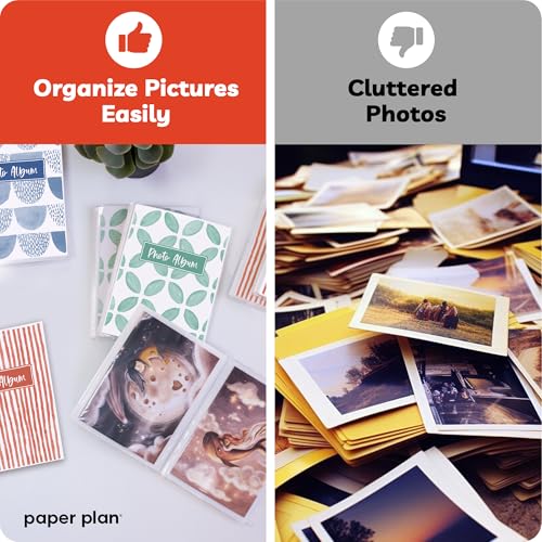 Photo Albums for 4x6 Pictures - (Set of 8), by Paper Plan, Mini Albums, Each Can Hold Up To 36 Photos, Works With Portrait and Landscape Pictures - Perfect for Storing Beautiful Memories