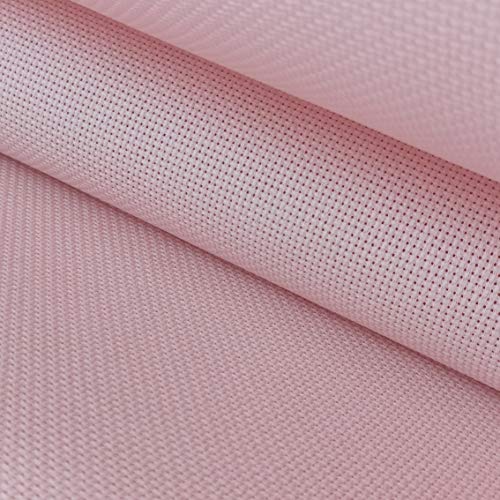 Image of 19 inch x 28 inch 14CT Counted Cotton Aida Cloth Cross Stitch Fabric (Pink)