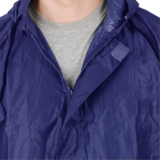 Cool Dealzz Blue Men's Premium PVC Raincoat/Rainwear/Rain Suit Pant with Pant -Large Size 2