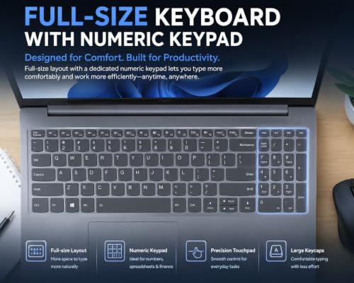 Image of Lenovo IdeaPad Slim 3i Laptop, 15.3 inch WUXGA (1920 x 1200) IPS Display, Intel Core i7, 16GB DDR5, 512GB PCIe SSD, Win11, Copilot AI, Wi-Fi 6, Fast Charge