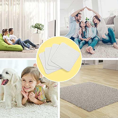 Bestcrof Rug Pads Grippers, 4 Pcs Non Slip Washable Grippers For Rug, New Materials To Anti Curling Rug Pad : Keep Your Rug In Place & Make Corner Flat And Easily Peel Off #TOP2