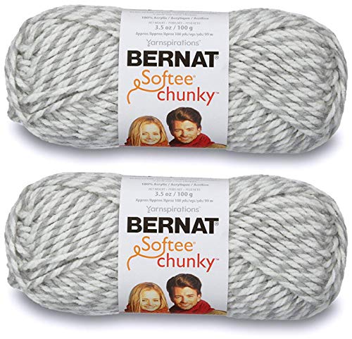 (Pack of 2) Bernat Softee Chunky Yarn-Grey Ragg