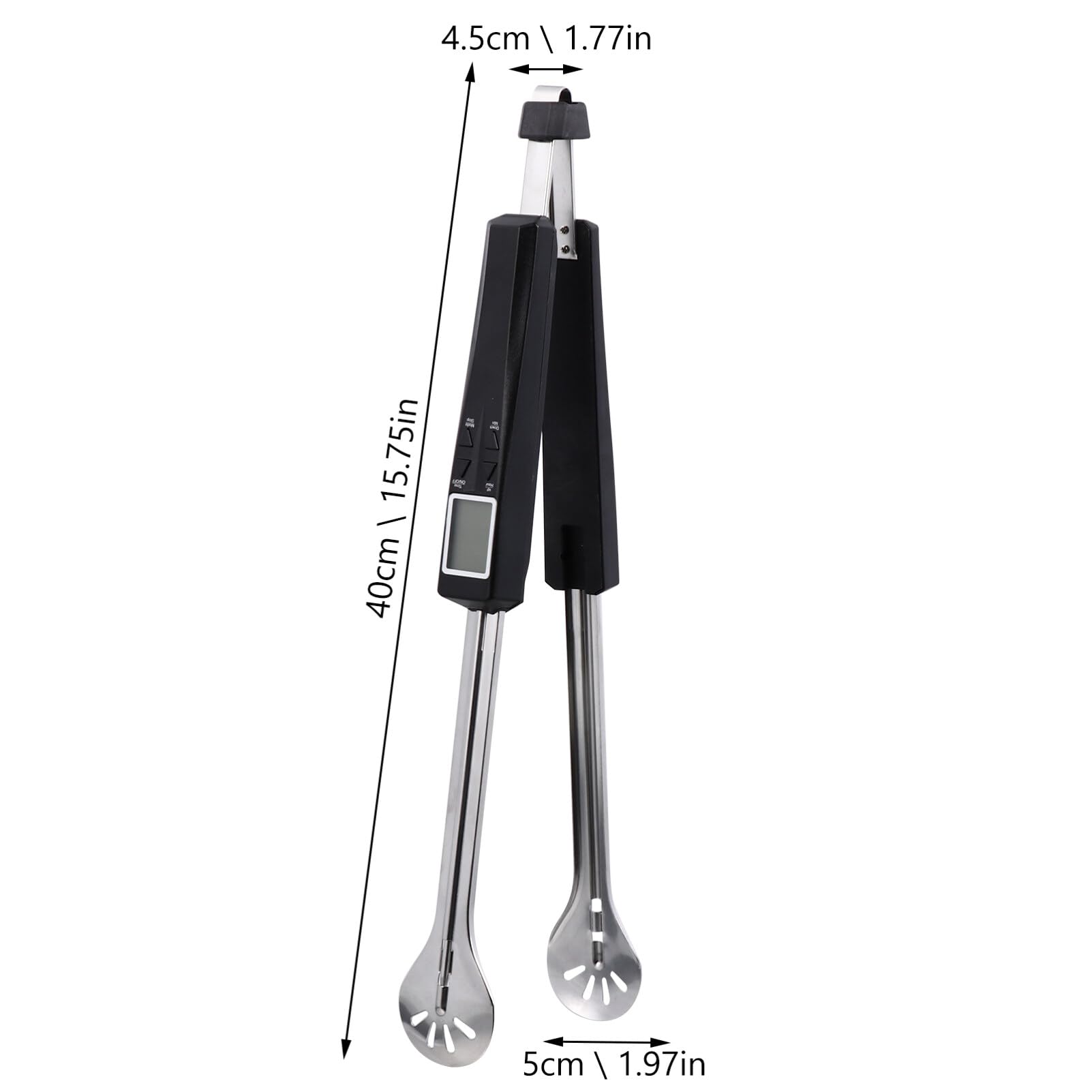 VOSAREA 1 Set Grillzange mit Thermometer 2 in 1 Backthermometer Steakklemme Küche Zange Grillzange mit Sonde