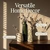 Juego de 3 floreros de cerámica con asas, verde blanco neutro, decoración rústica moderna de granja y boho, versátil como centro de mesa o acento para repisa y estante - Idea de regalo única para el hogar 6