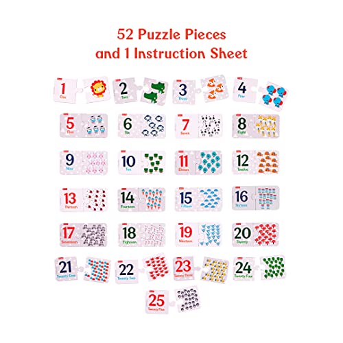 Image of Fisher Price Fun with Numbers Puzzle - 50 Pieces Numbers Matching Puzzle for Kids Age 3 Years & Above - Learning and Development Puzzles - Fun & Learn with Colorful Puzzles