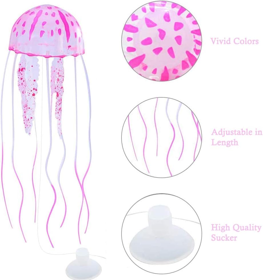 SUNSK Glowing Jellyfish Decorations Artificial Jellyfish Tank Floating